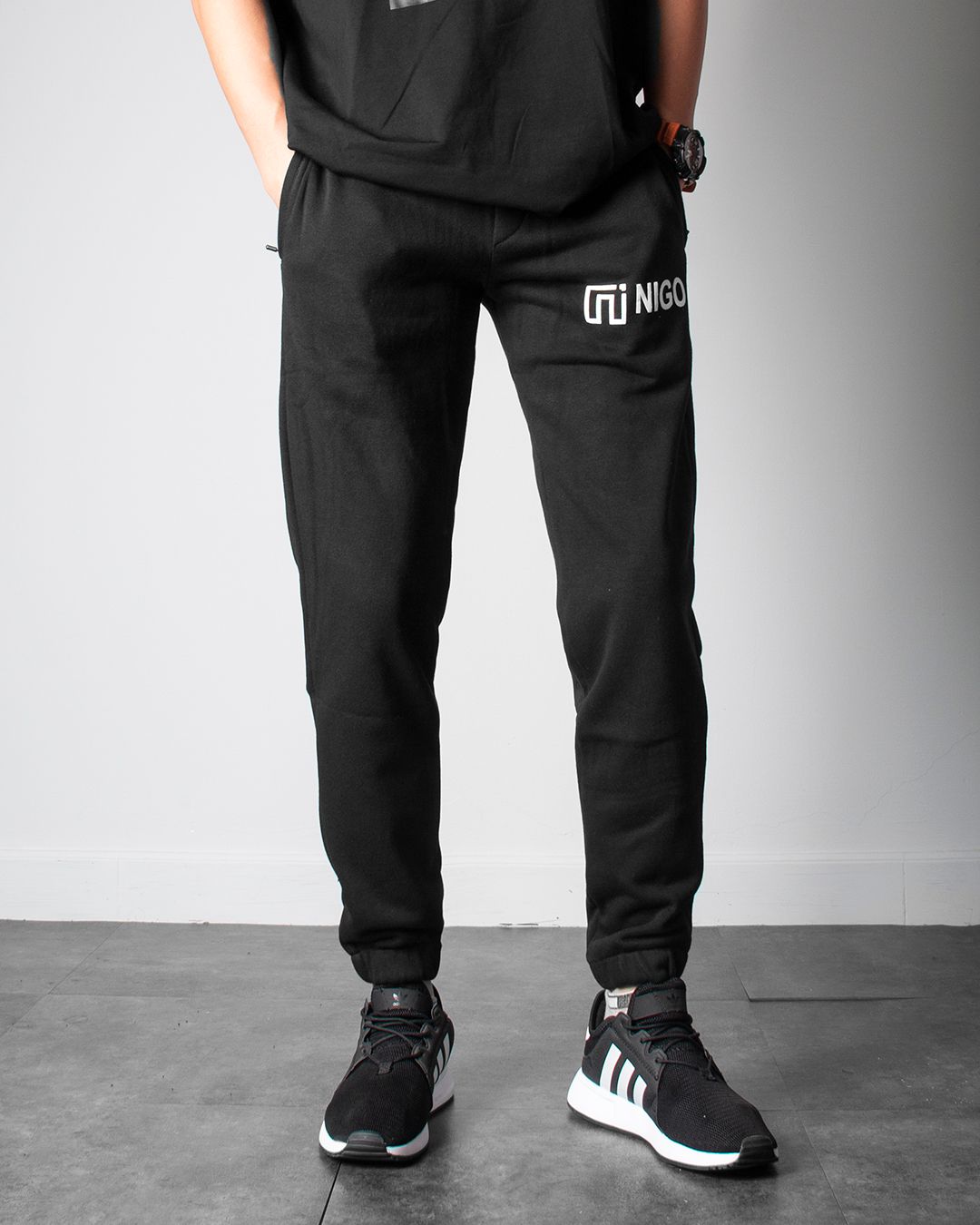  Quần jogger đen nigo bo ống 08 