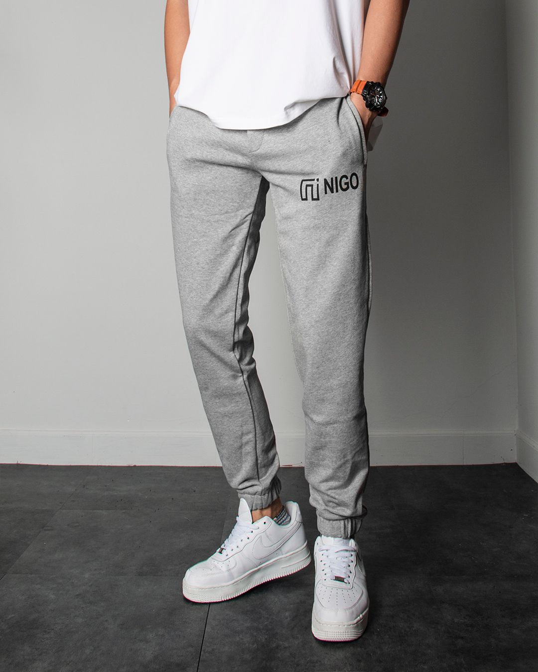  Quần jogger xám nigo bo ống 10 