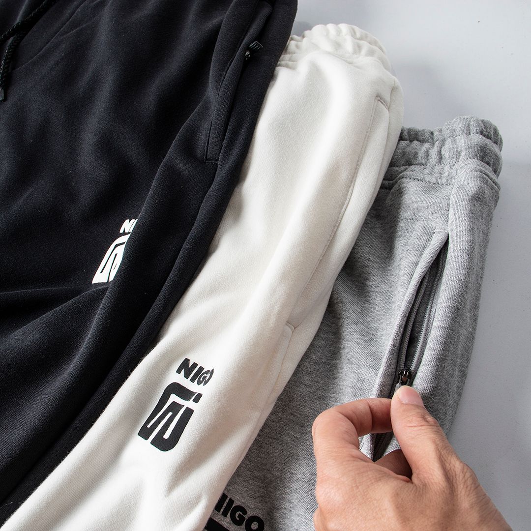  Quần sweatpant trắng nigo suông 12 