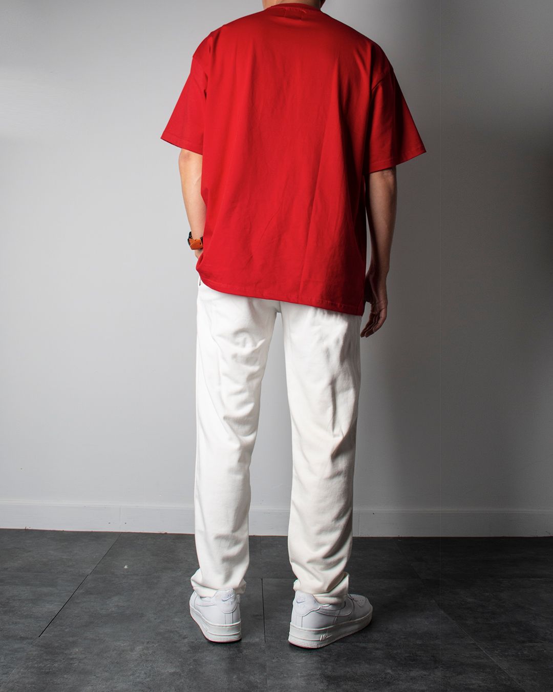 Quần sweatpant trắng nigo suông 12