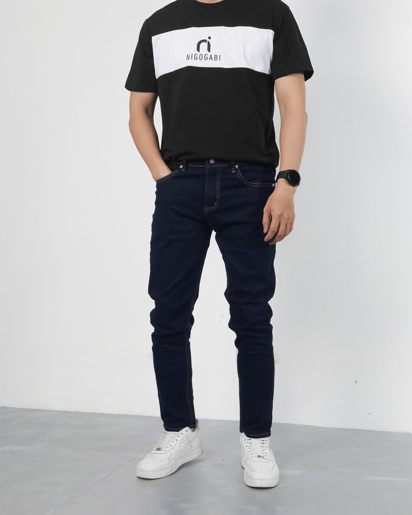 Quần jean navi skinny tapered 06