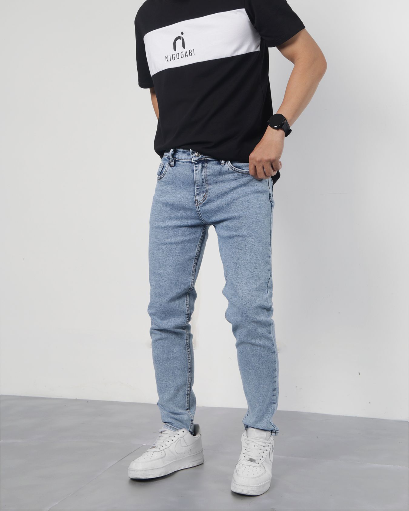  Quần jean basic tape lighblue 05 