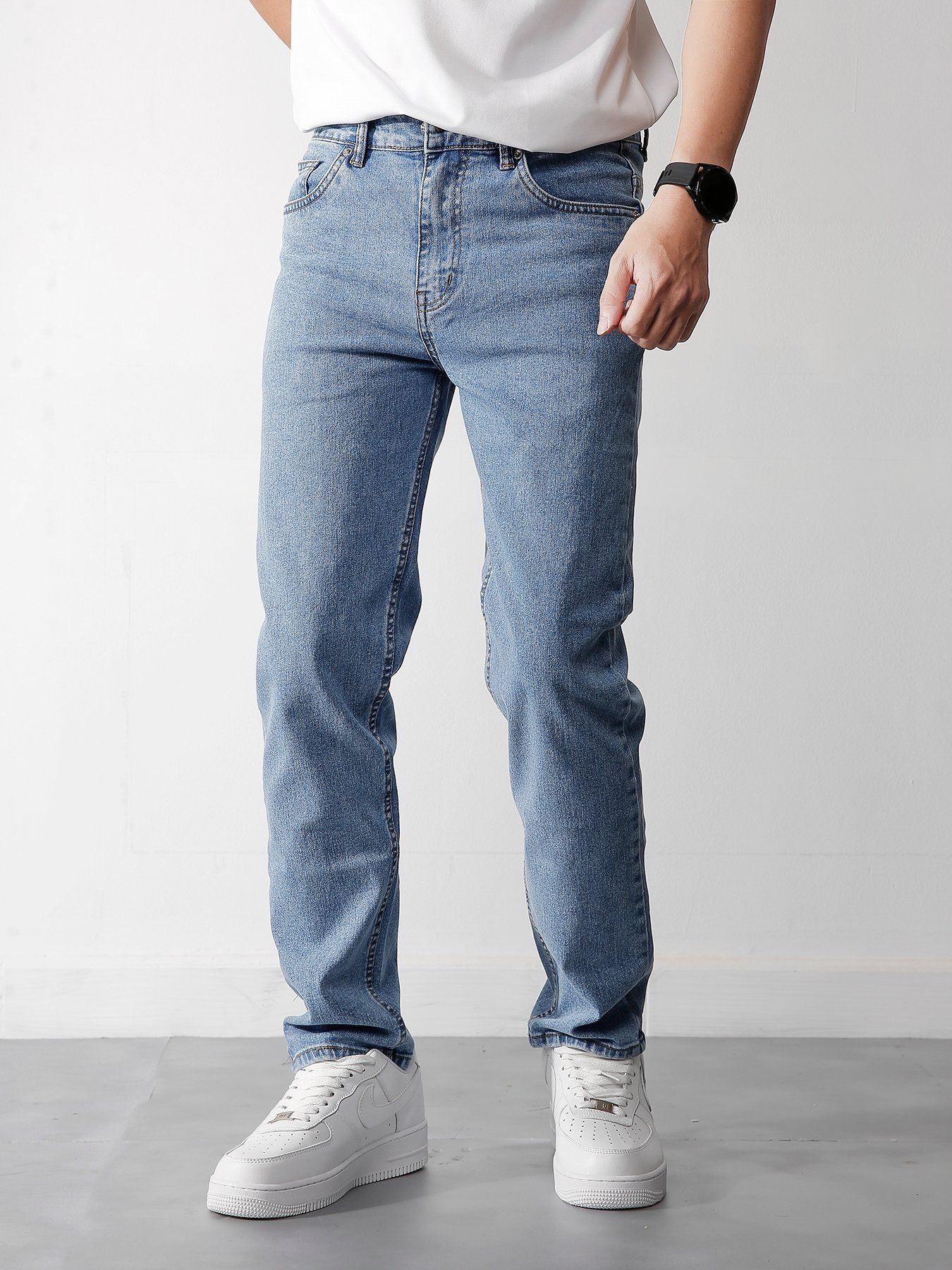  Quần jean regular fit Midblue 21 