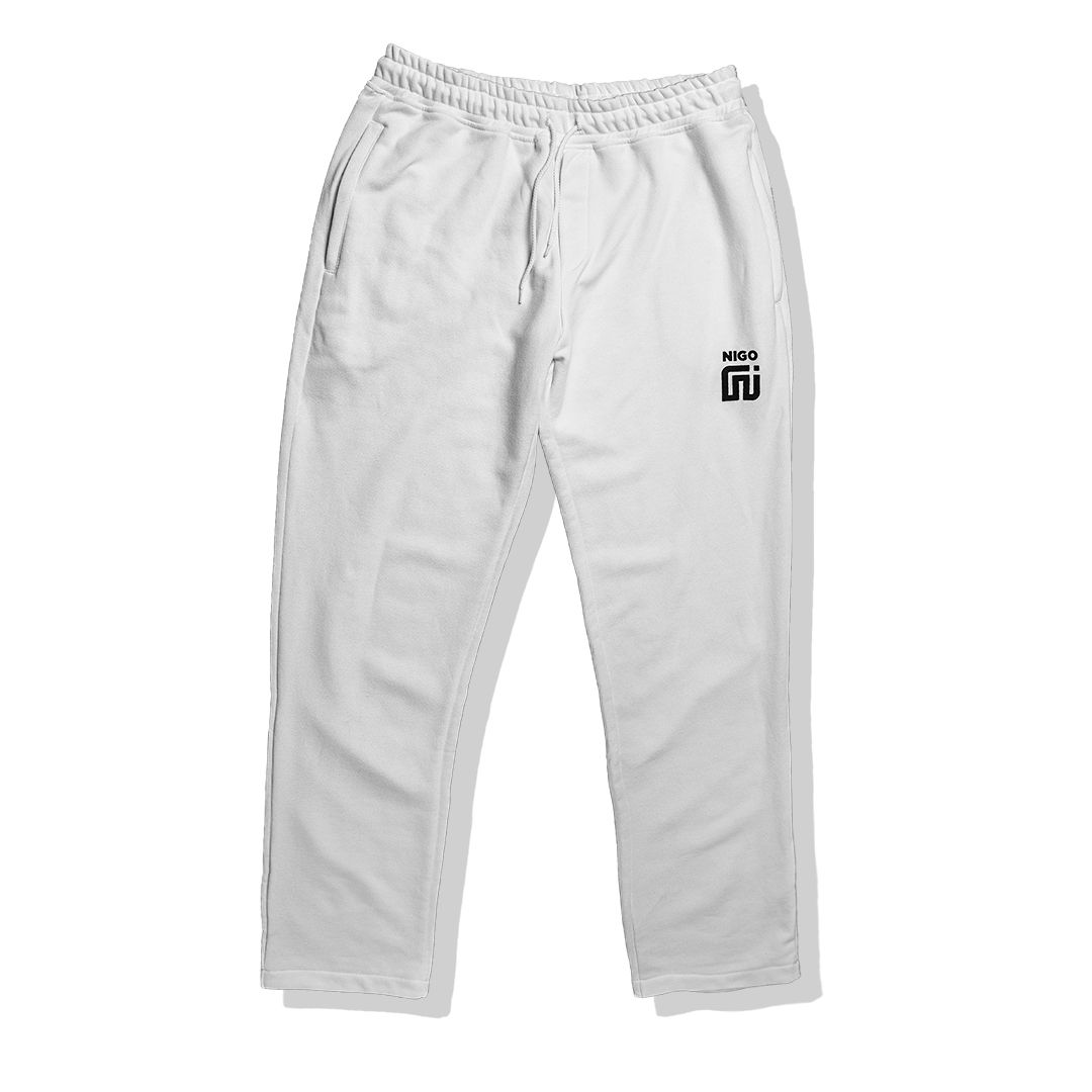 Quần sweatpant trắng nigo suông 12