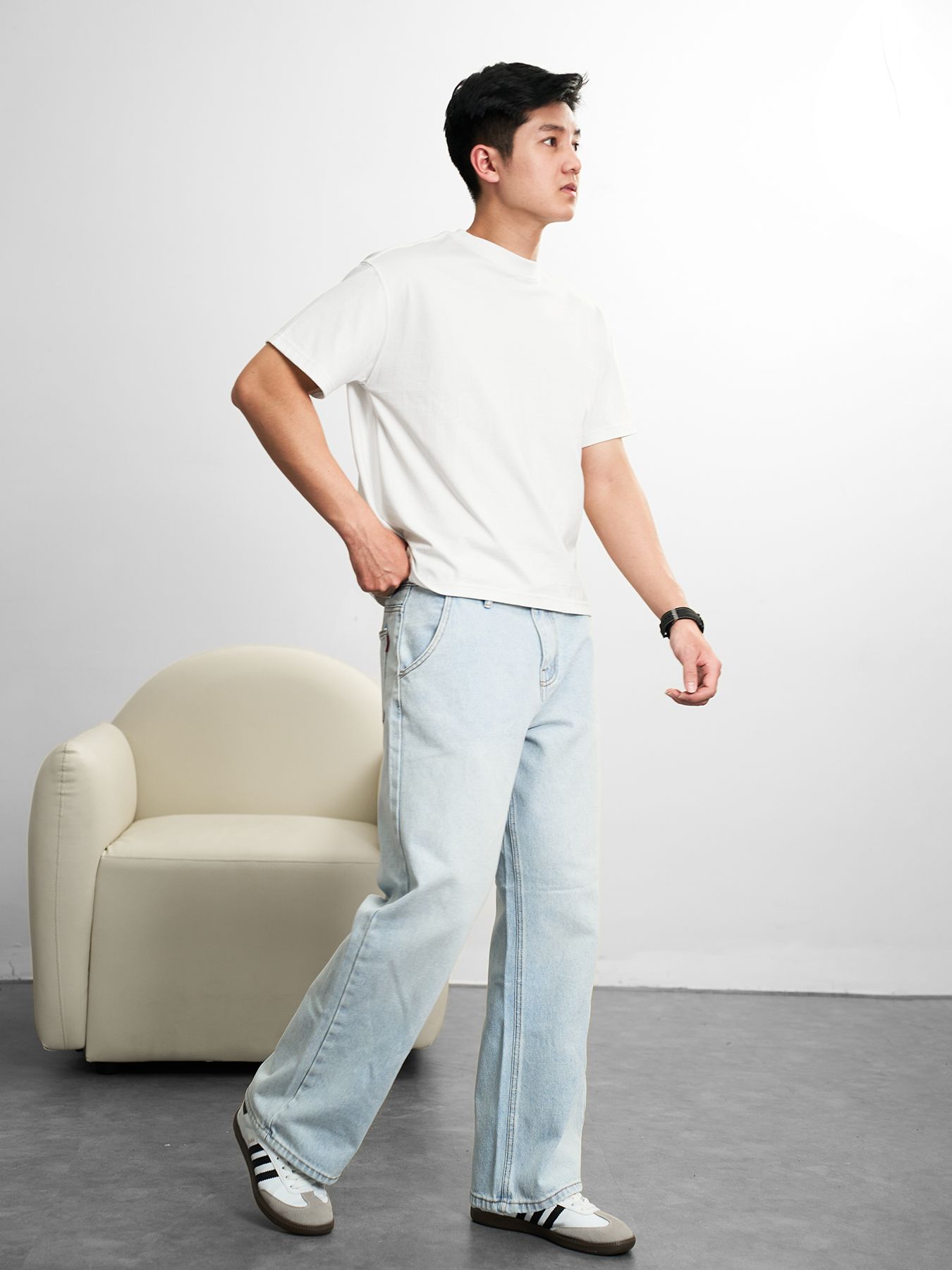 Quần jean ống rộng wideleg nig light
