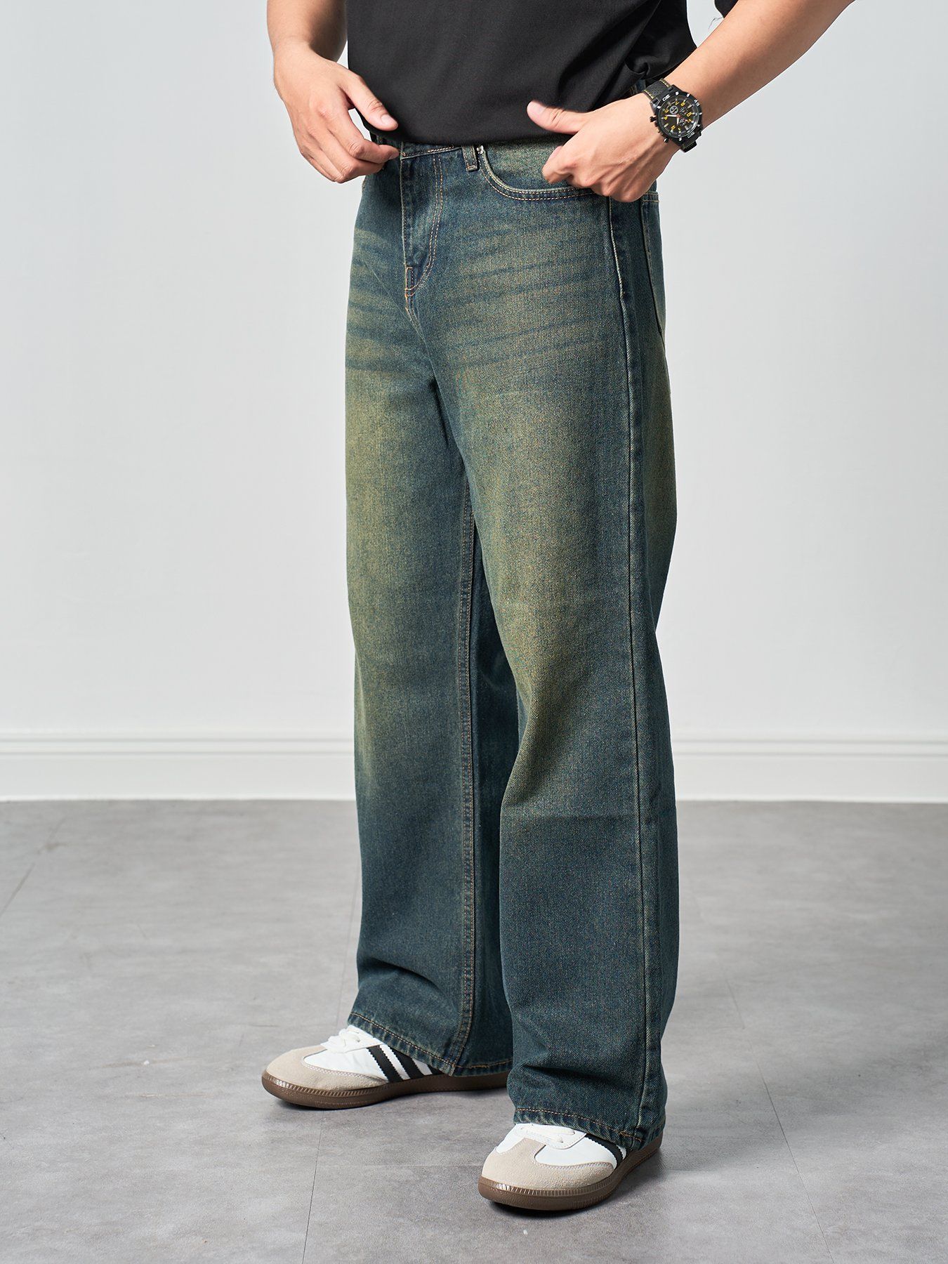 Quần jean wideleg ống rộng 63 moss
