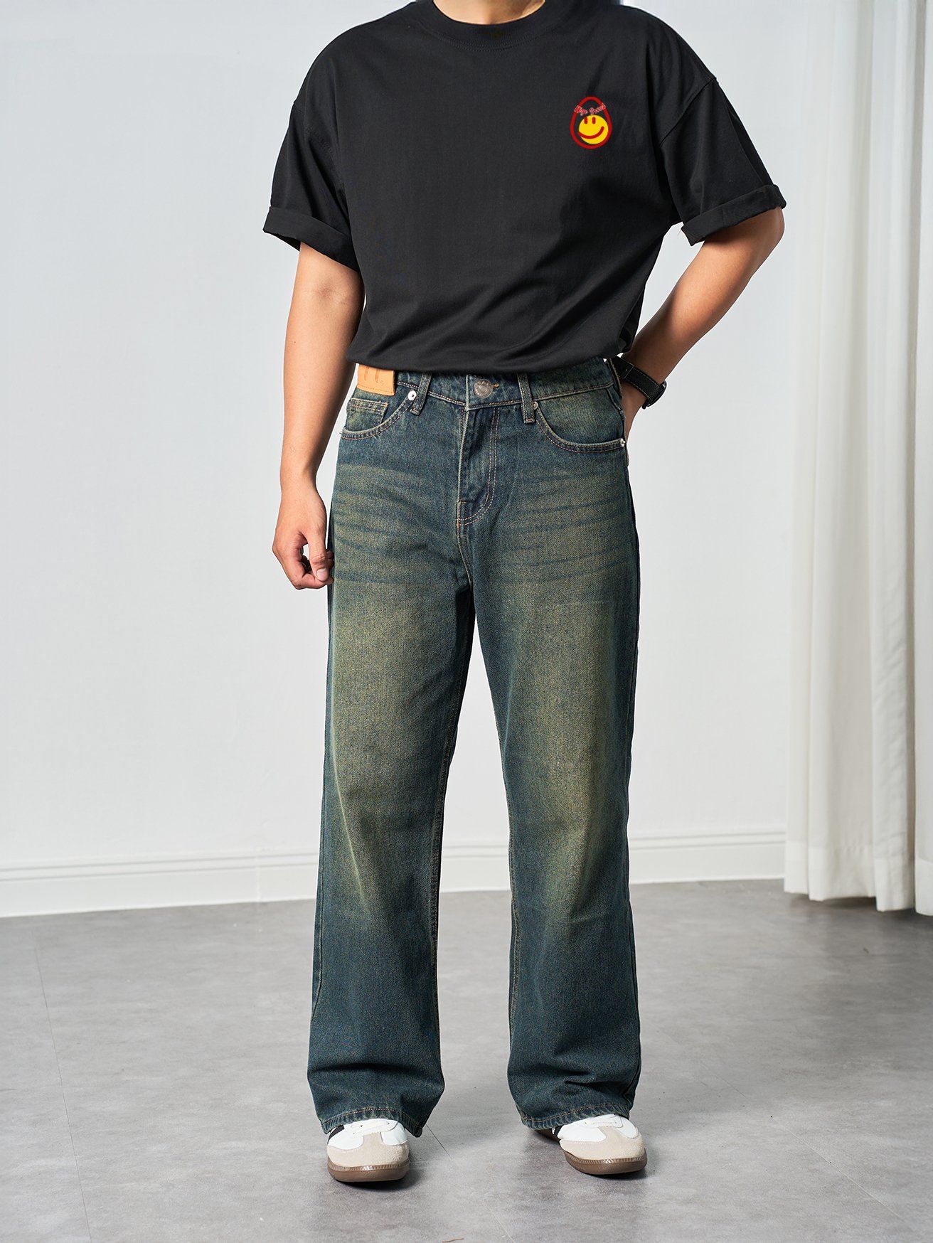 Quần jean wideleg ống rộng 63 moss