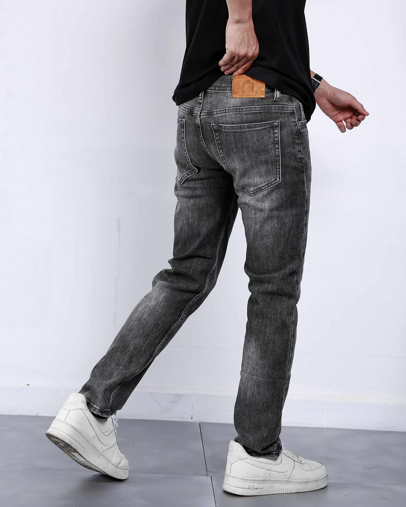  Quần jean regular fit xám nhạt 78 