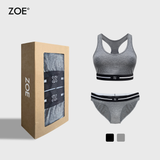  Set đồ lót nữ cotton logo Zoe  - Đen 