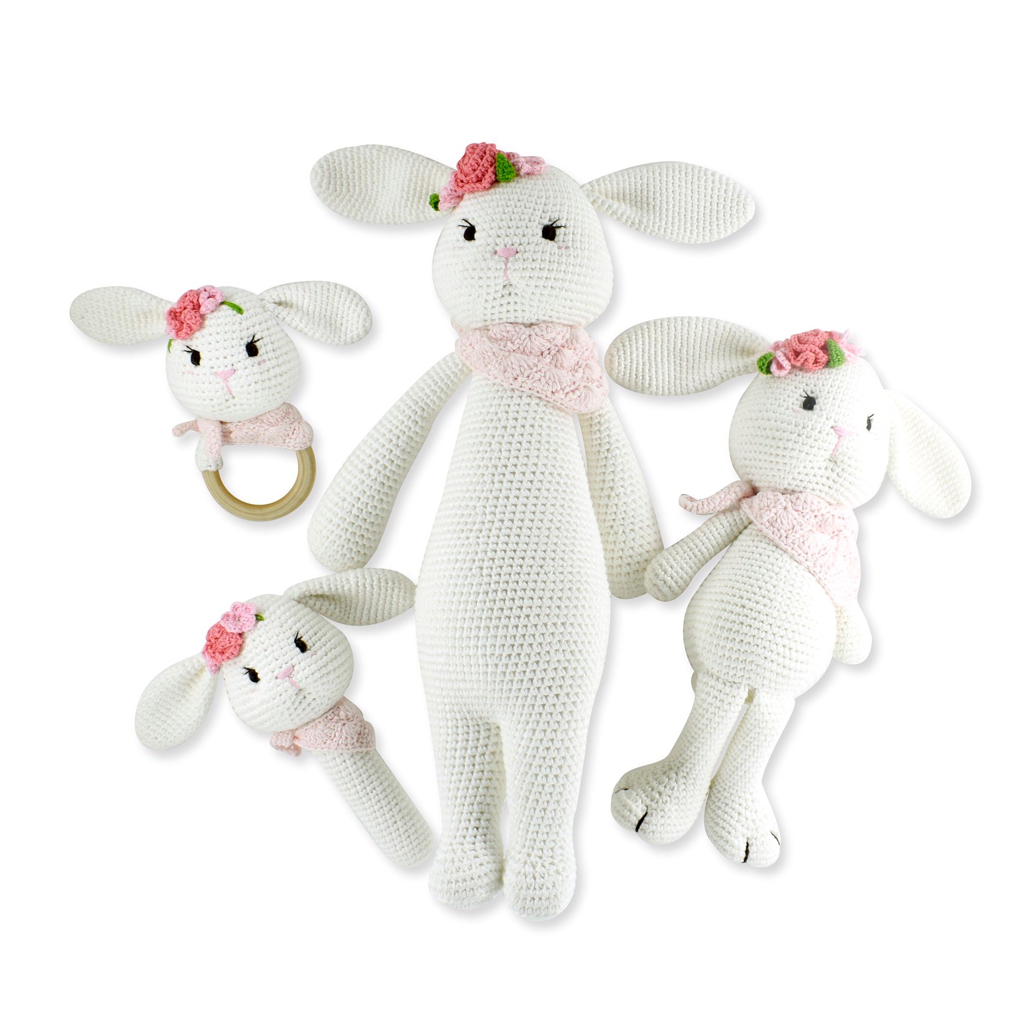 Shaker Rattle Rabbit - Snowball