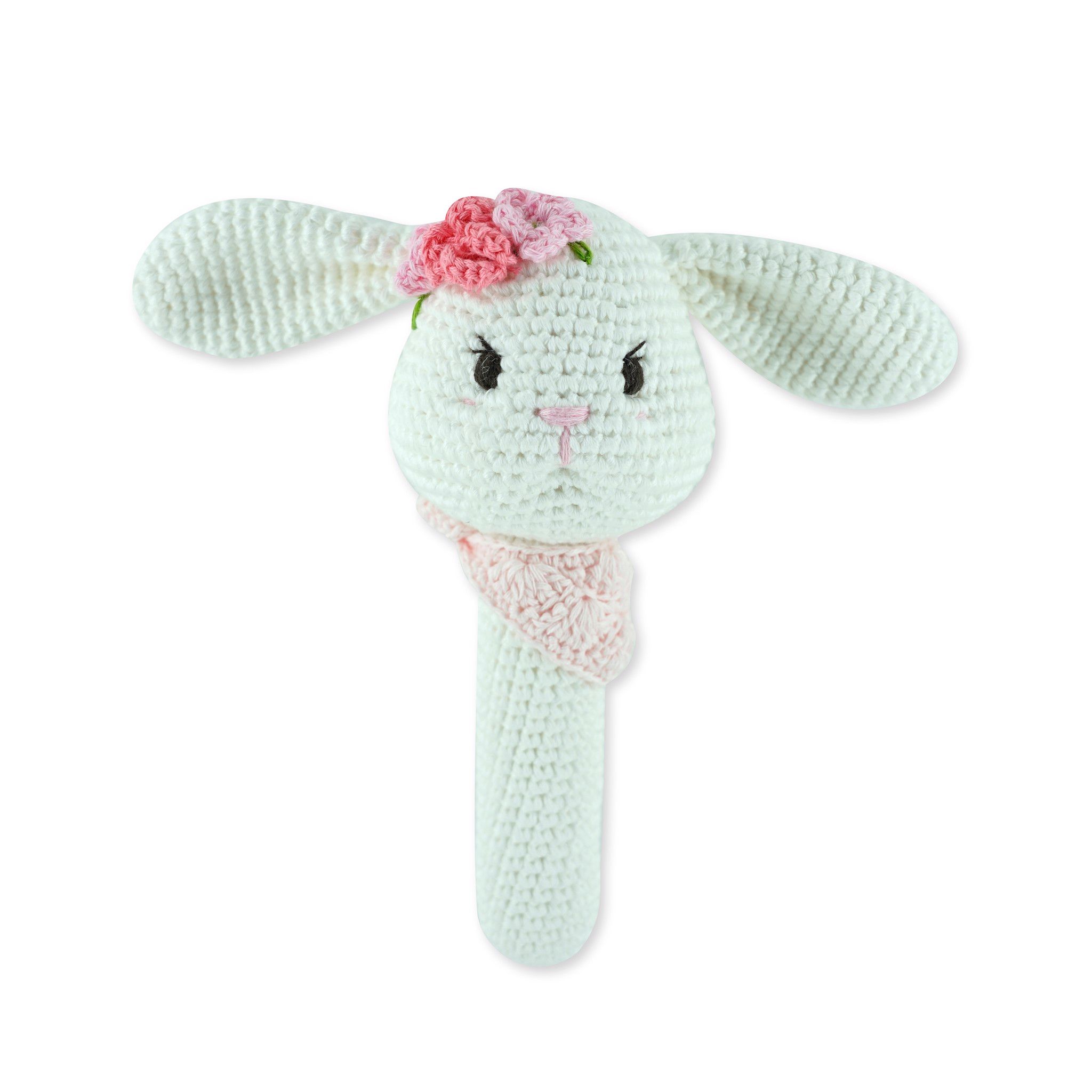 Shaker Rattle Rabbit - Snowball