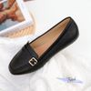 Slip on đế đen mũi tròn quai ngang phối khóa- MS: SL-59005