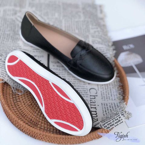  Giày Slip on đế đỏ phối quai ngang xoắn - MS: SL-59004 