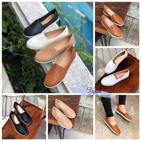  Giày Slip on nữ si đế trắng - MS: SL-56002 