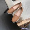 Giày Slip on nữ đế đỏ 3 sọc đỏ trắng xanh- MS: SL-59001