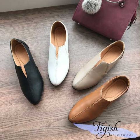  Slip on da bò Tigish cổ V 