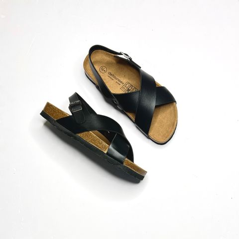  Giày Đồng Phục - Giày Sandal Đế Trấu Deta Xỏ Ngón Phối Khóa - MS: SX-24003 