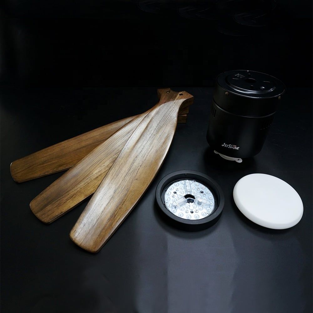 Quạt trần đèn cánh gỗ NDT-SW52070L - 1320mm