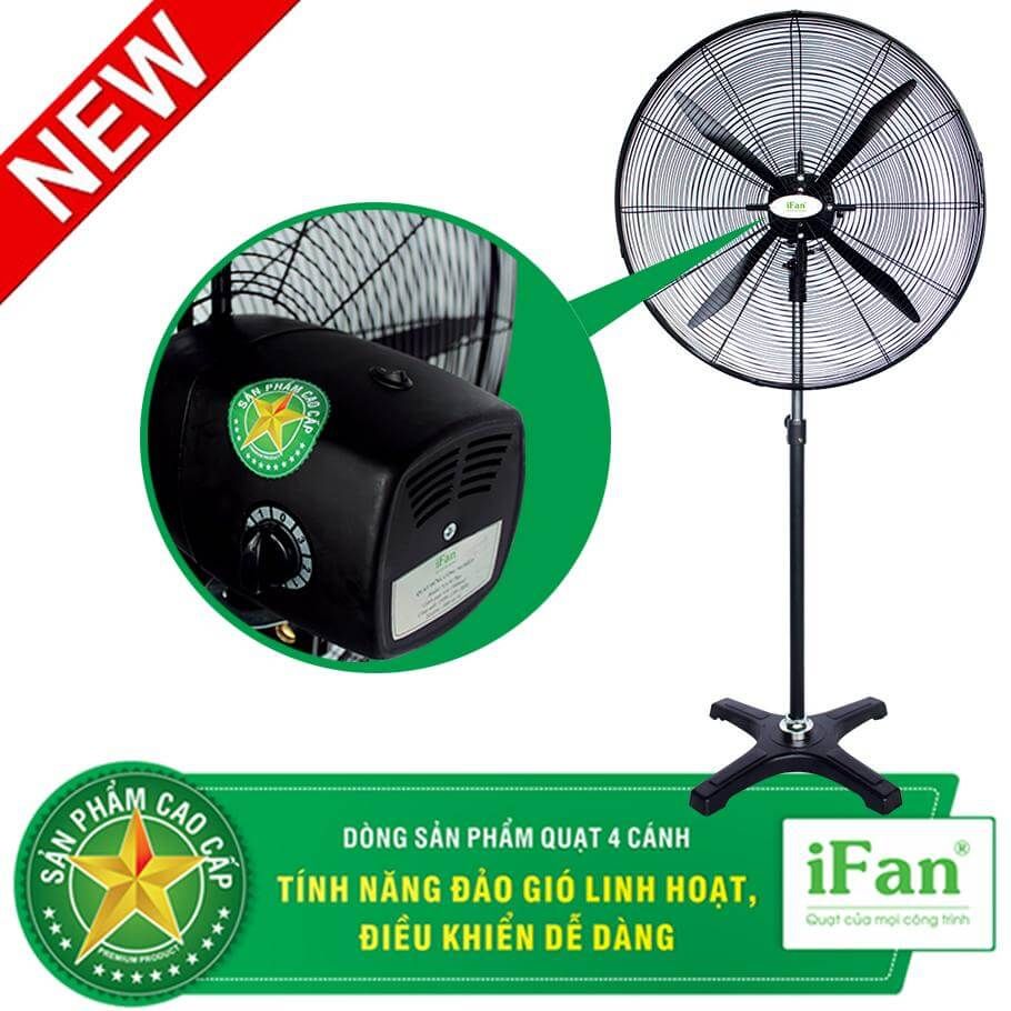 Quạt đứng công nghiệp IFAN NS-75-PLUS 4 cánh 250W - Nút vặn