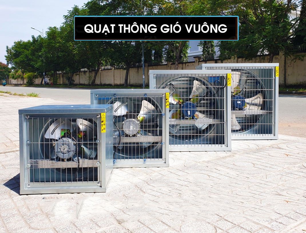 Quạt thông gió vuông Hawin HSW 600 - 380V/220V