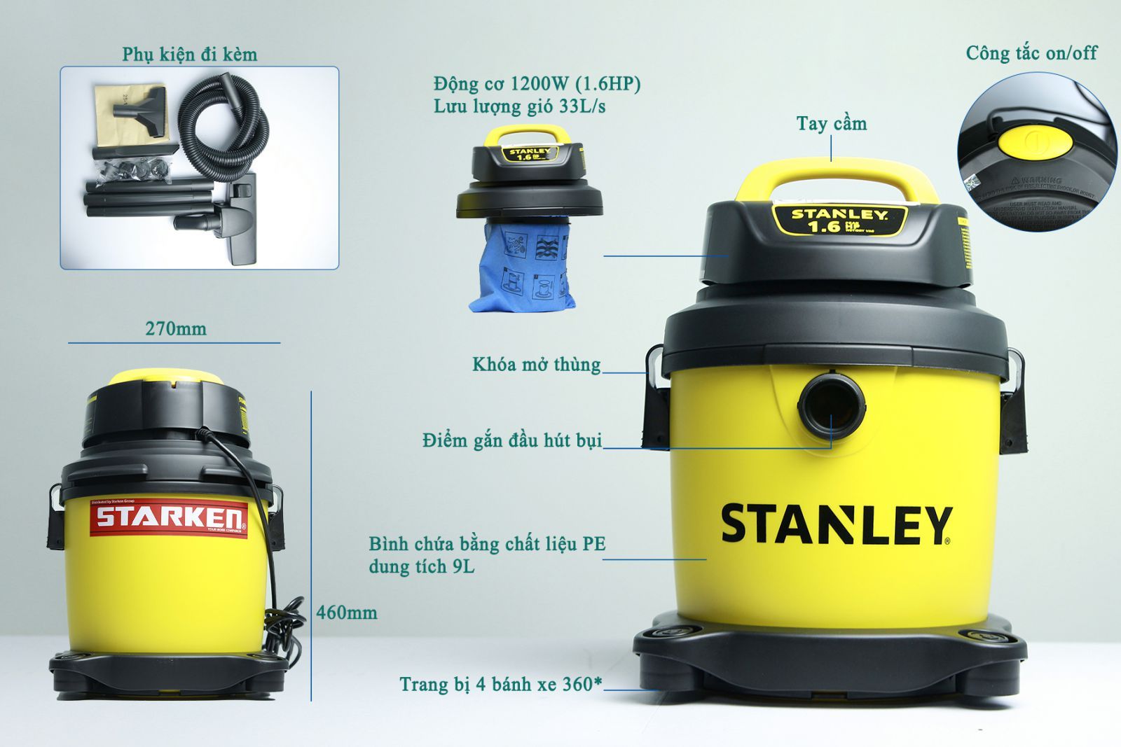 Máy hút bụi Stanley SL19128P