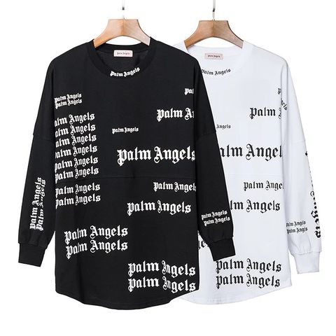  PALM ANGELS FULL LOGO LONG SLEEVES BLACK/WHITE 