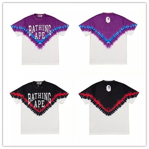  BAPE® CURVED LOGO TIE DYE TEE 