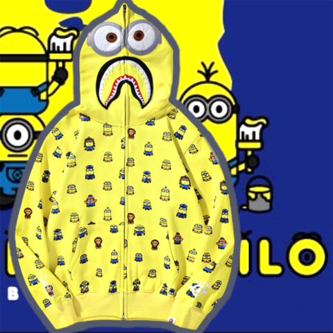  BAPE® X MINIONS SHARK FULL ZIP HOODIE 