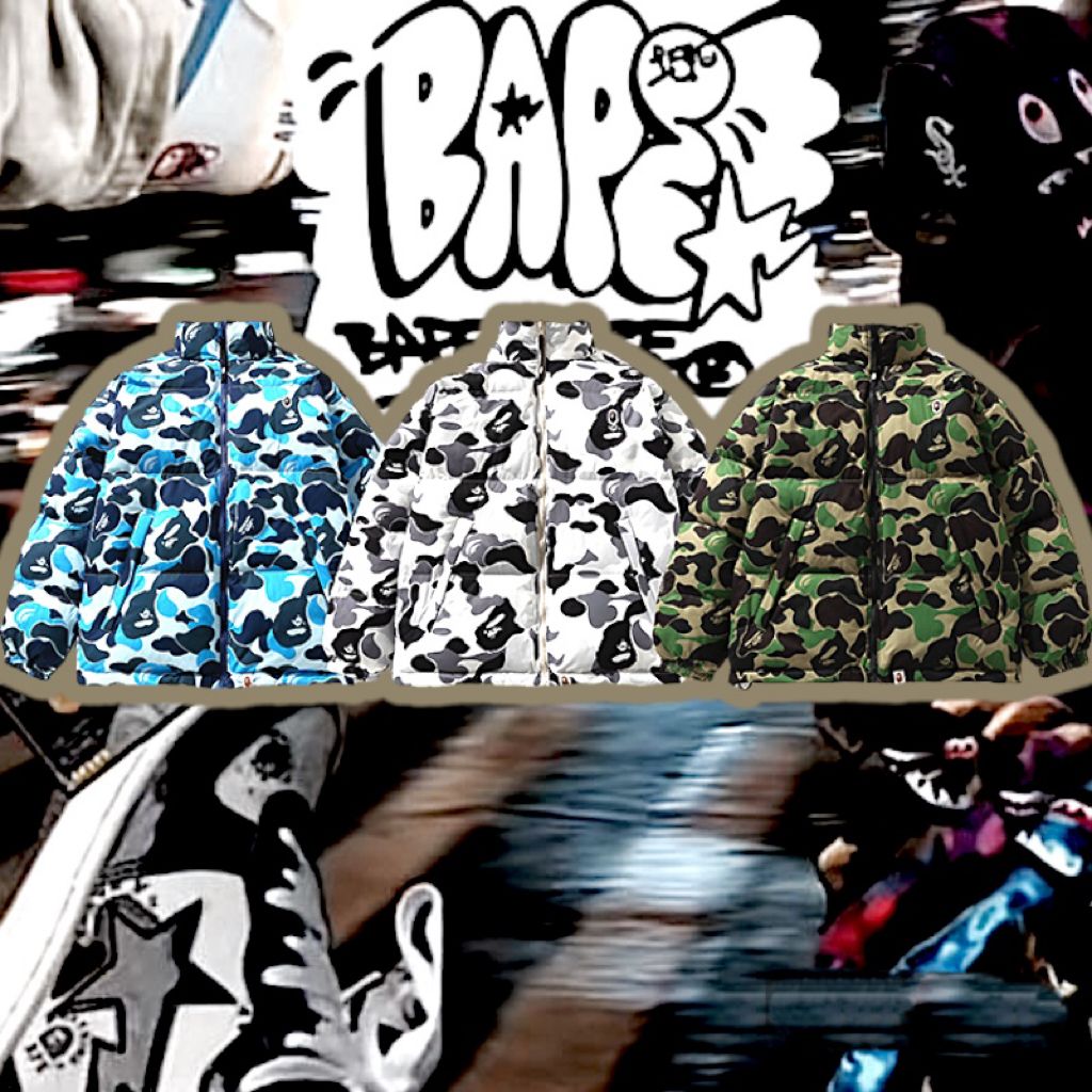 BAPE® ABC CAMO REVERSIBLE DOWN JACKET RELAXED FIT MENS/LADIES