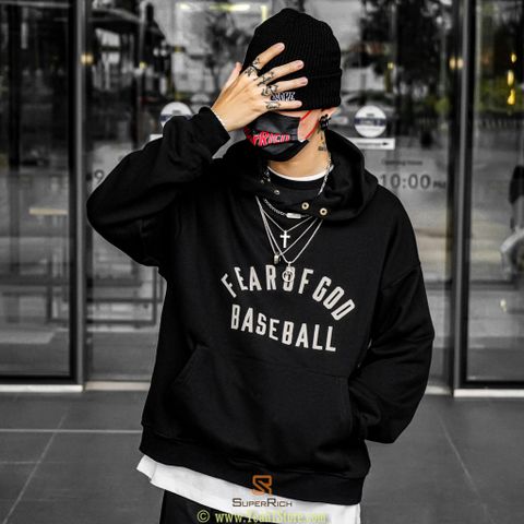  FEAR OF GOD FOG BASEBALL HOODIE BLACK (HẾT HÀNG) 