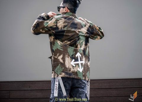  OFF-WHITE PAINTBRUSH CAMOUFLAGE FIELD JACKET CAMOUFLAGE 