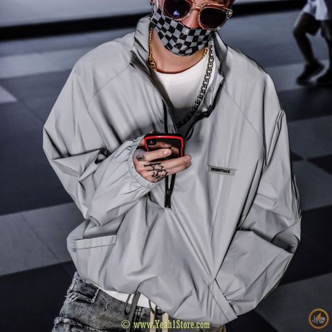  FEAR OF GOD ESSENTIALS Track Jacket Silver Reflective(HẾT HÀNG) 