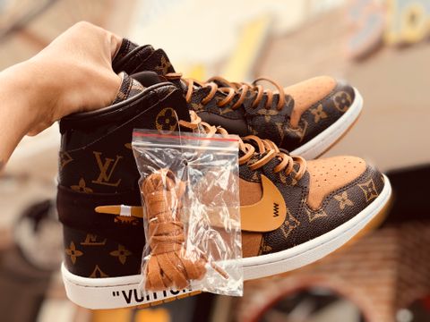  NIKÉ JORDAN FT LOUIS VUITTON(REPLICA 1:1)(HẾT HÀNG) 