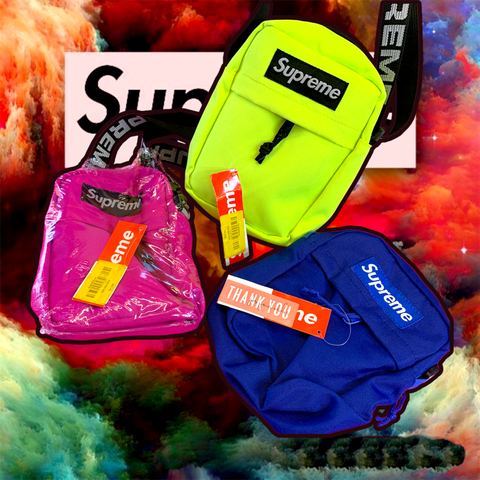  SUPREME SHOULDER BAG GREEN/PINK/BLUE - Túi Đeo Chéo Supreme 