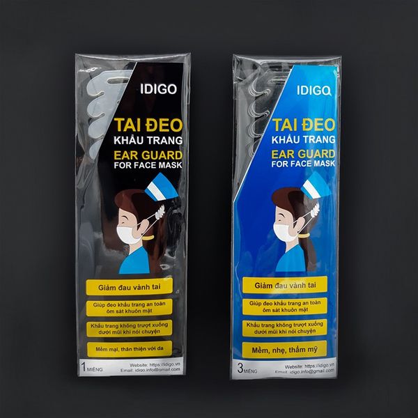 Tai đeo khẩu trang bằng nhựa dẻo PVC IDIGO AA0-0023-00