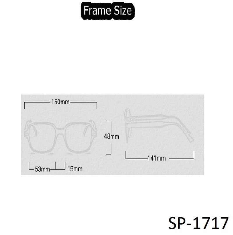 Mắt kính mát nam nữ chữ nhật gọng kính nhựa UV400 Jaliver Young SP - 1717