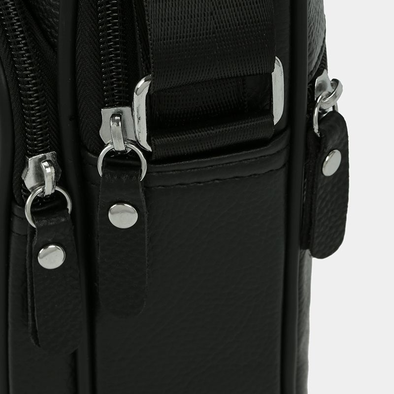 Túi xách nam công sở da bò, túi đeo chéo nam du lịch đựng iPad 7.9 inch phối nịt IDIGO MB1 - 6018