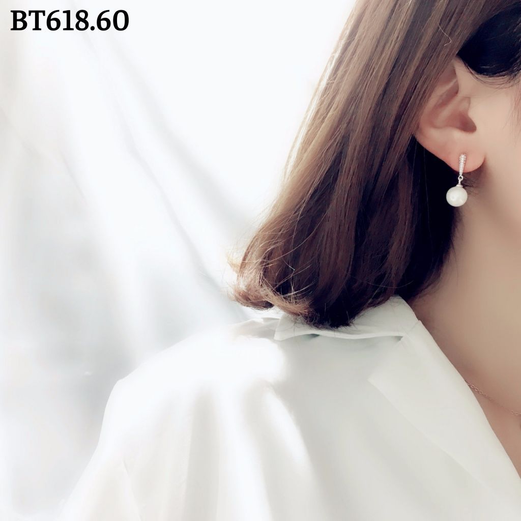 Bông tai giọt nước đính châu - BT618