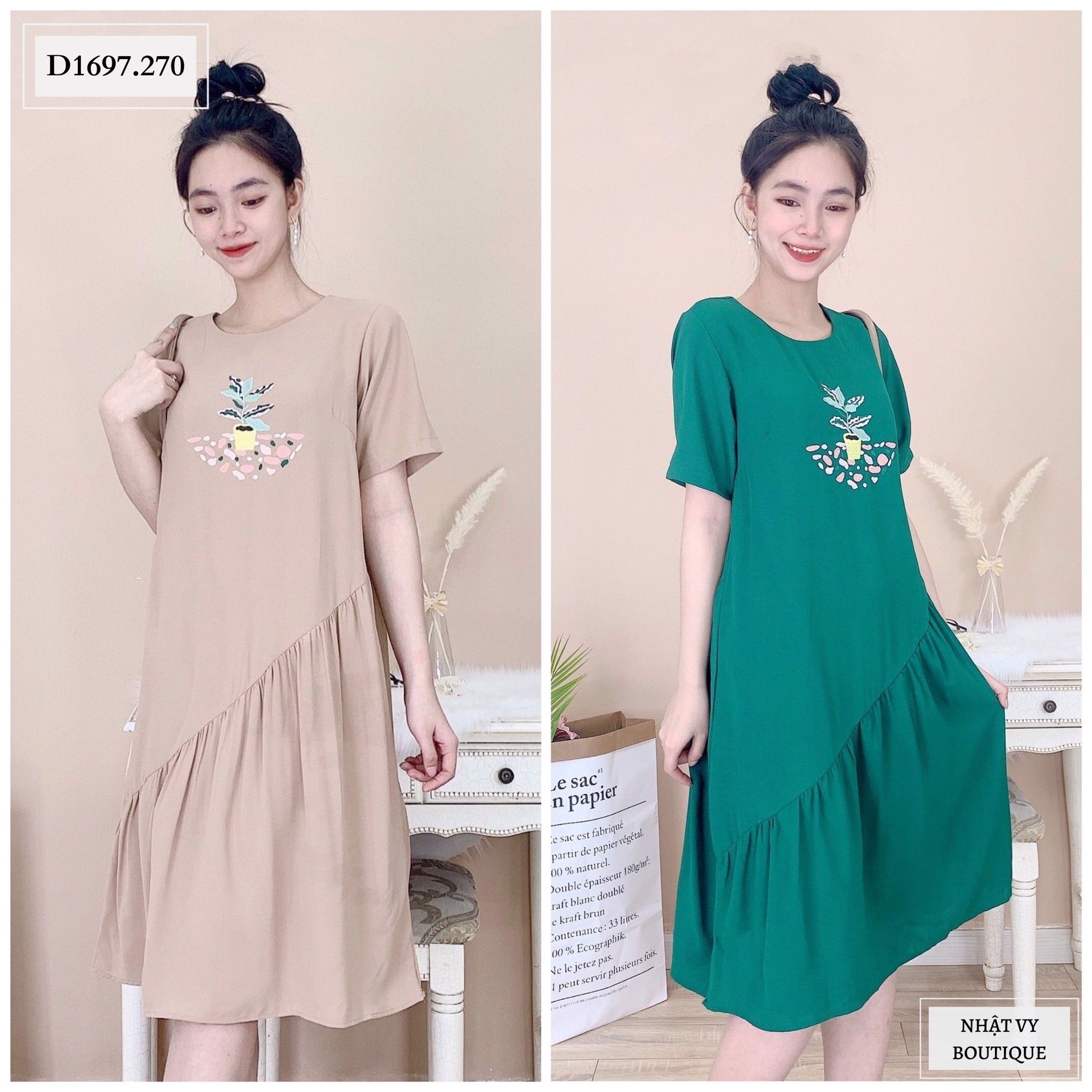 ĐẦM THÊU NGỰC TÀ XÉO D1697