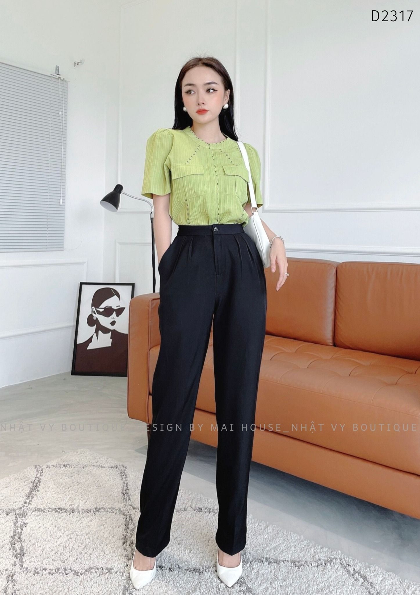 Quần tây form dáng suông - D2317