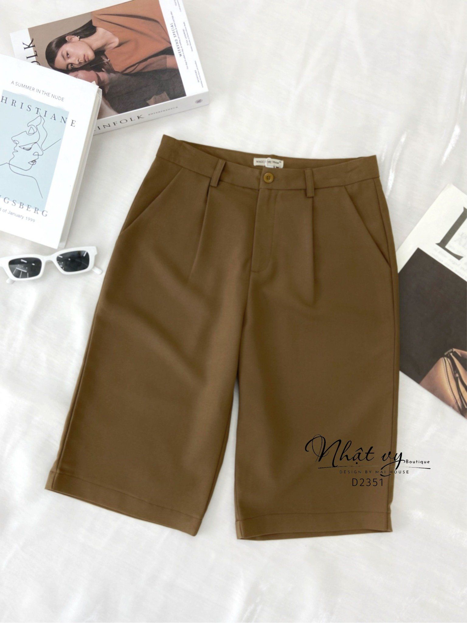 Quần lửng nữ dáng suông - D2351