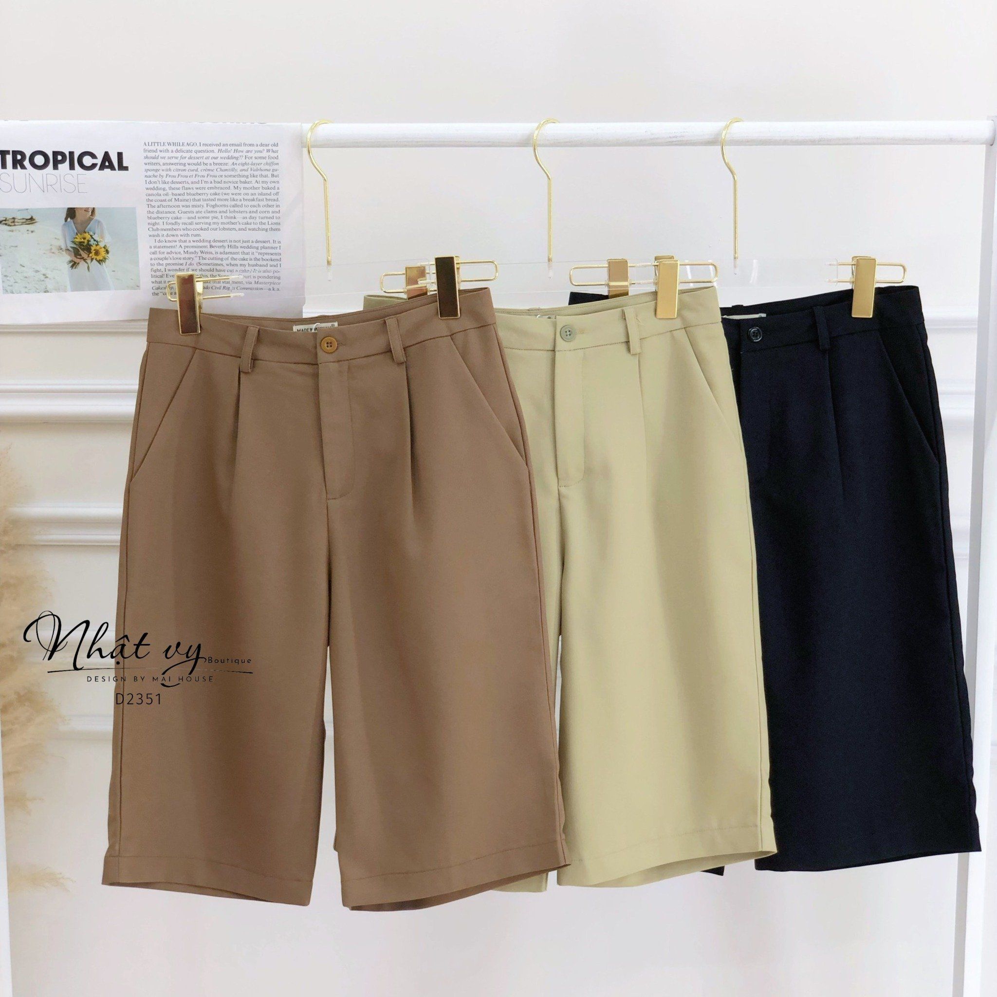 Quần lửng nữ dáng suông - D2351