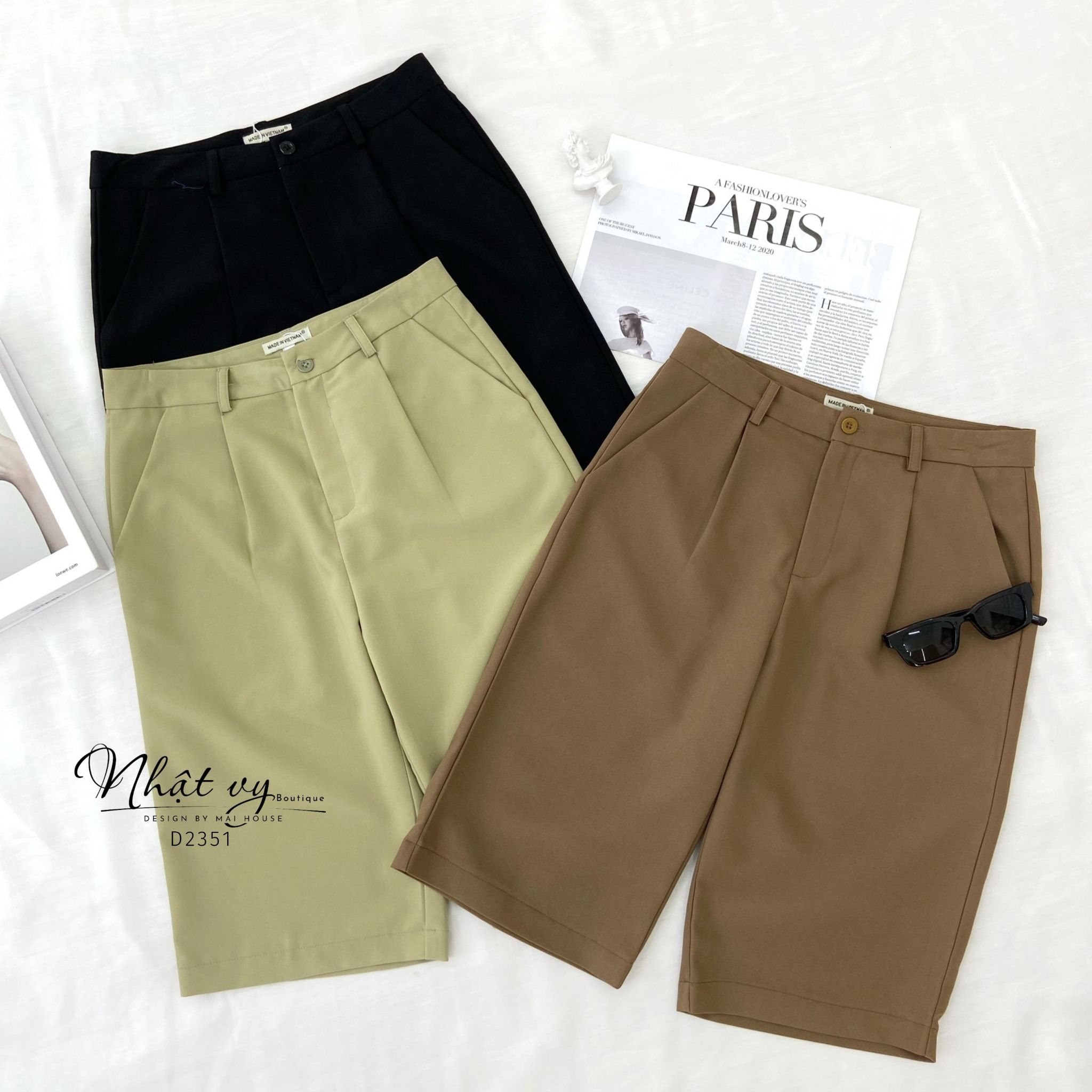 Quần lửng nữ dáng suông - D2351