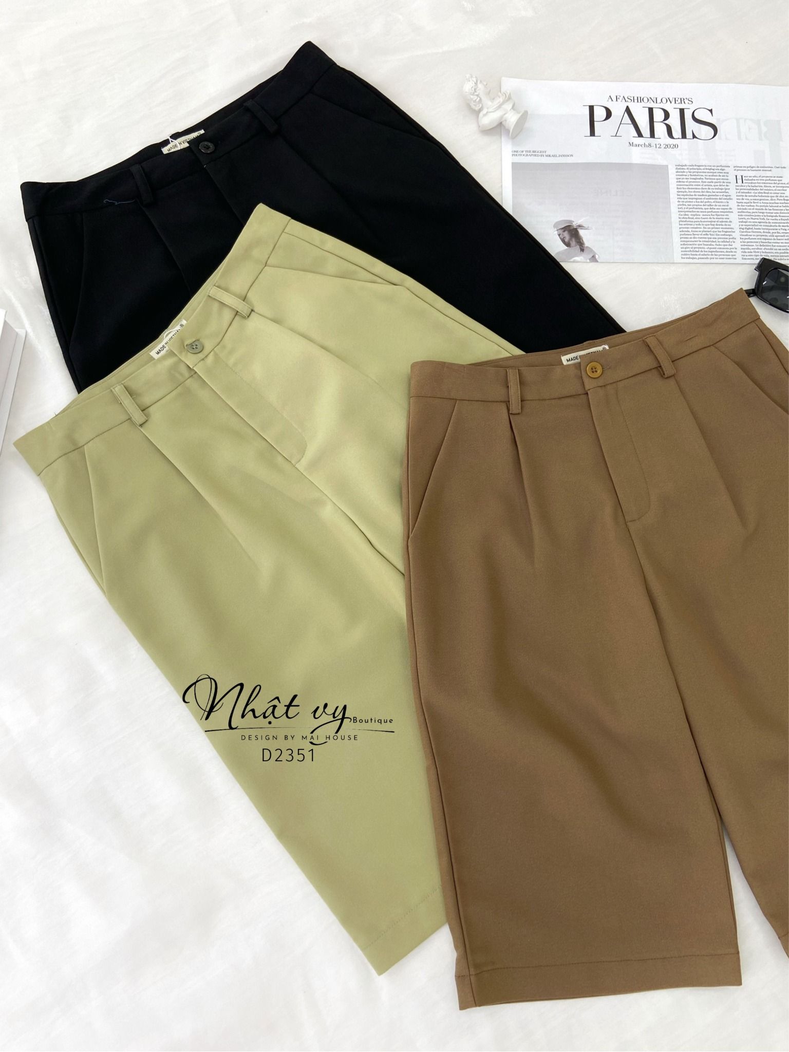 Quần lửng nữ dáng suông - D2351