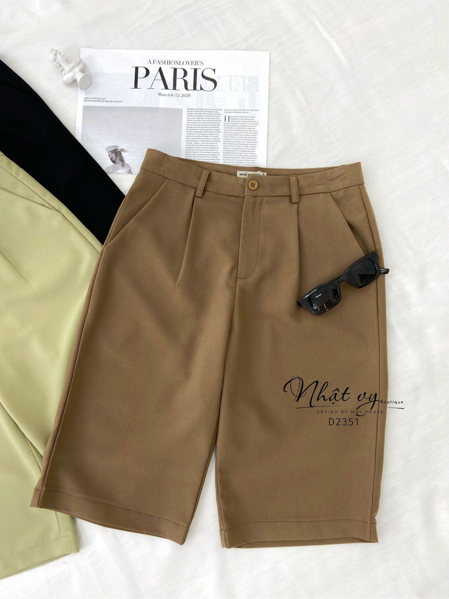 Quần lửng nữ dáng suông - D2351