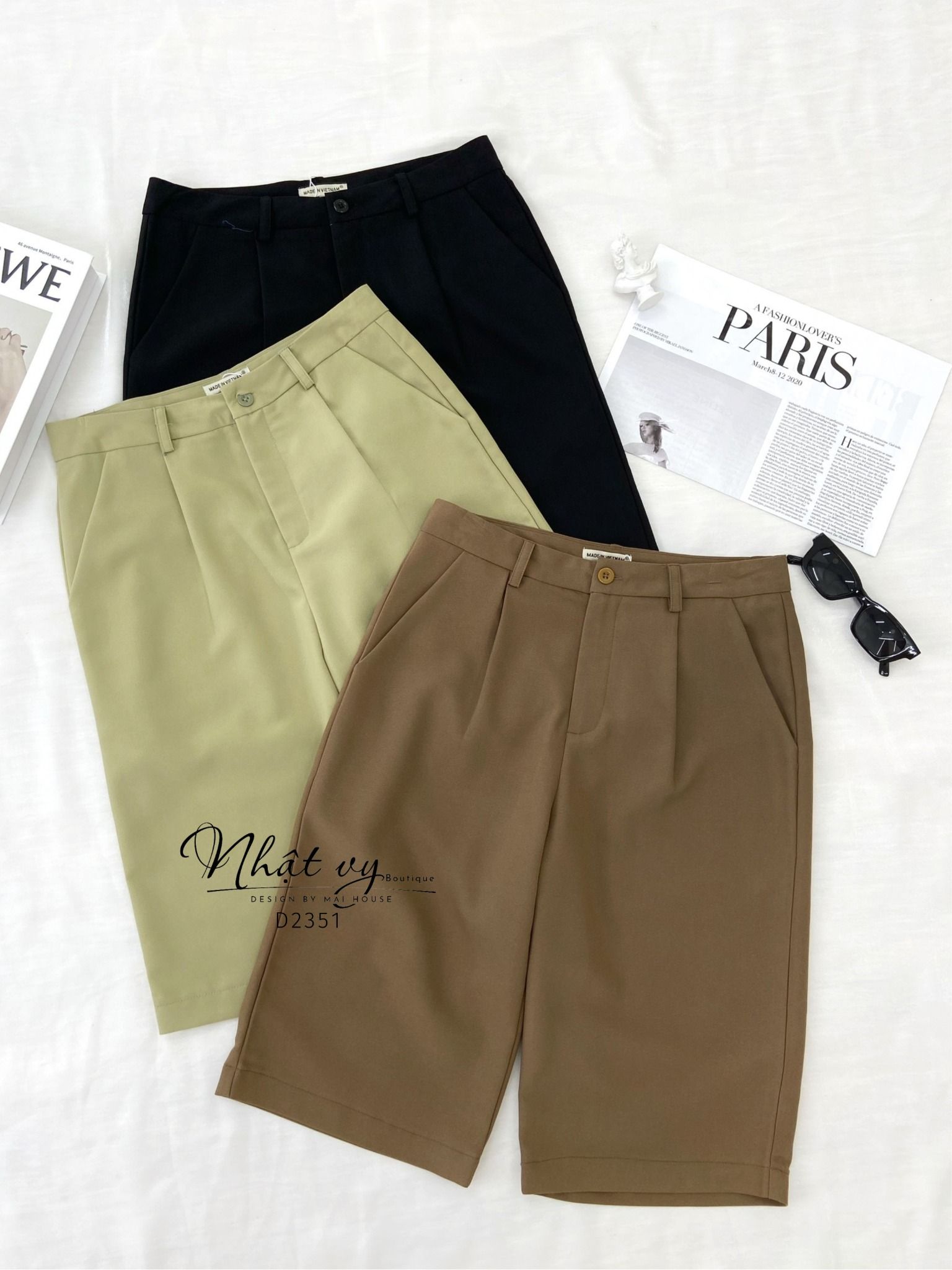 Quần lửng nữ dáng suông - D2351
