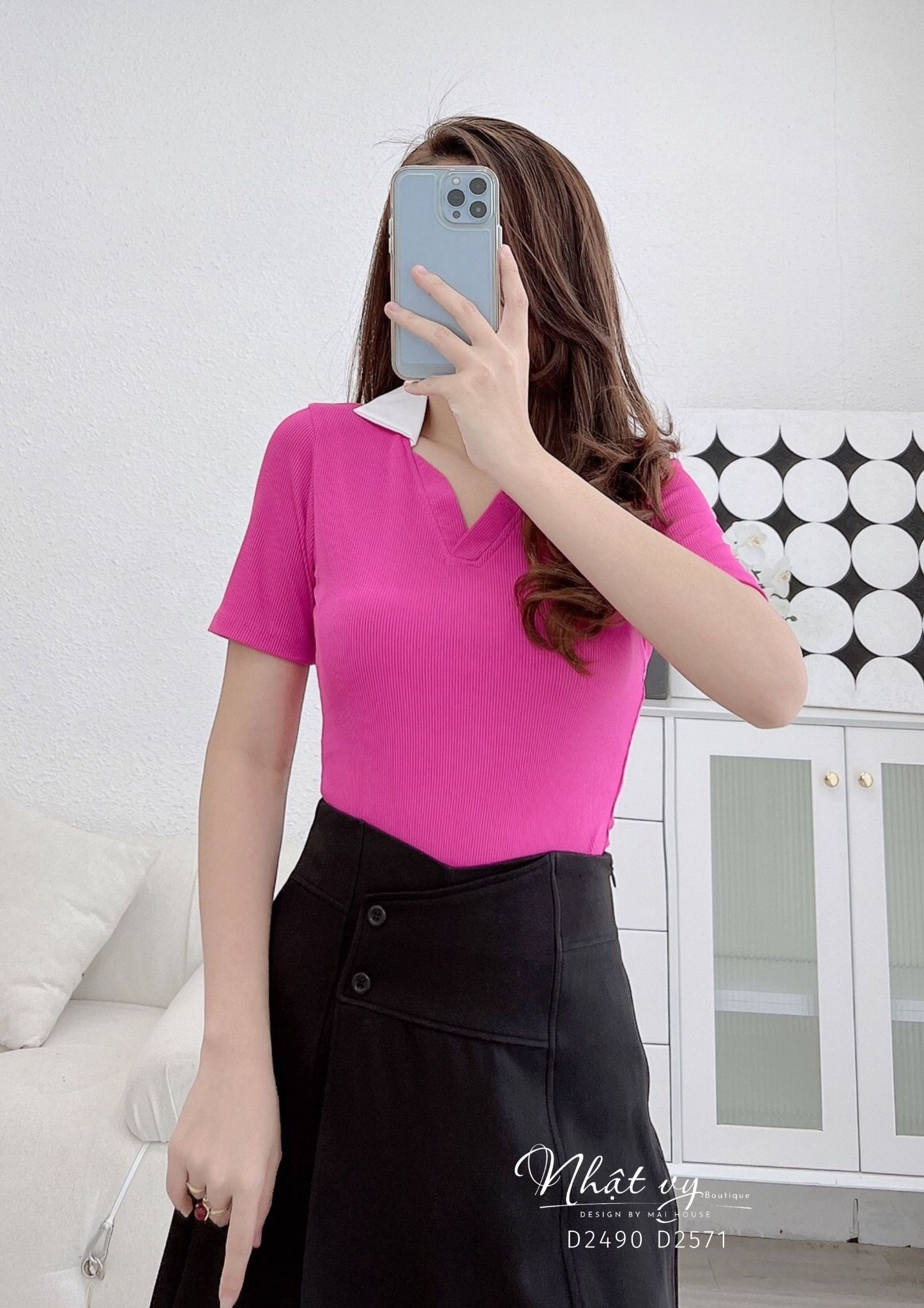 Quần giả chân váy công sở đính nút bên - D2571