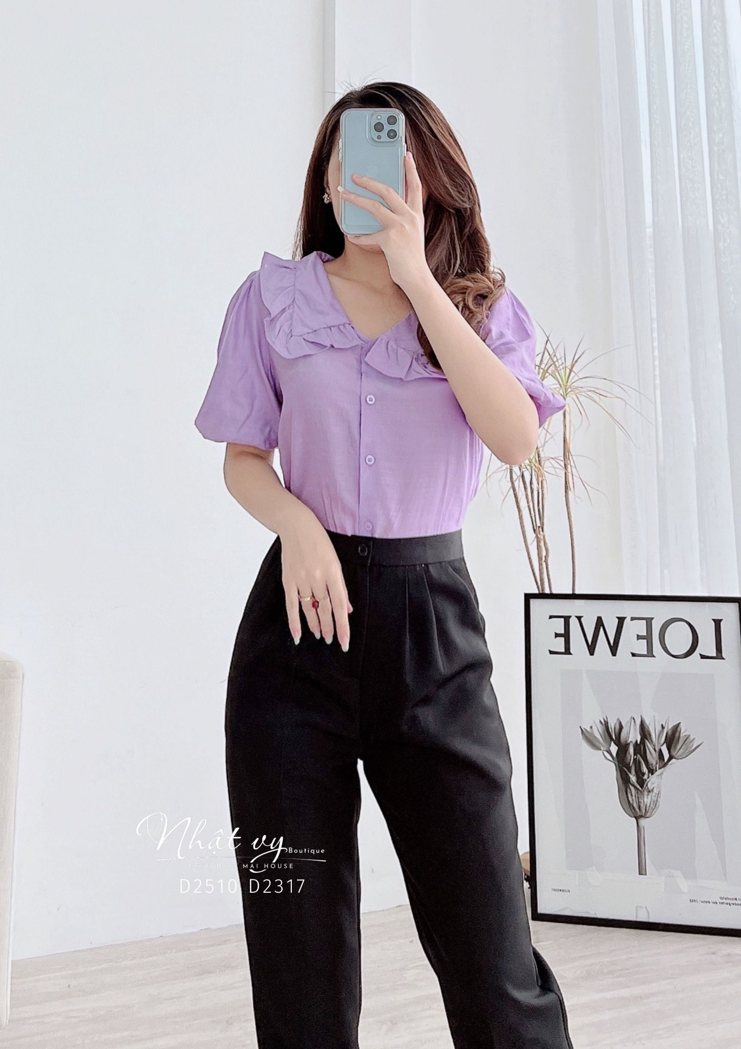 Quần tây form dáng suông - D2317