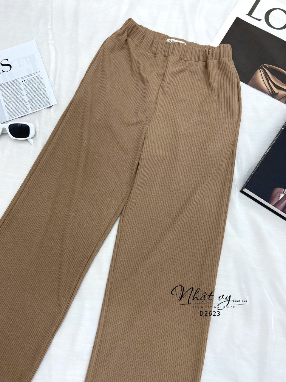 Quần thun dáng ống suông - D2623