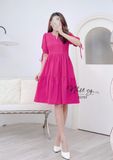  Đầm xếp ly ngực tay lửng dáng babydoll - D2701 